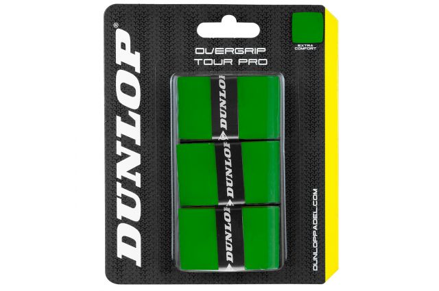 Padel raketės apvija DUNLOP TOUR PRO overgrip, green Padel raketės apvija DUNLOP TOUR PRO overgrip, green