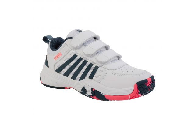 Teniso batai vaik. K-SWISS COURT EXPRESS 2 STRAP white/stargazer EU28 EU31