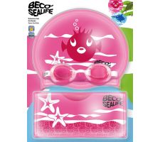 Swimming set SEALIFE: googles + cap + bag for child 96054 4 pink