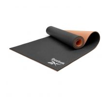 Yoga mat REEBOK RAYG-11060BKDD double sided black/desert dust