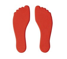 TREMBLAY Floor marking Foot red 1 pair