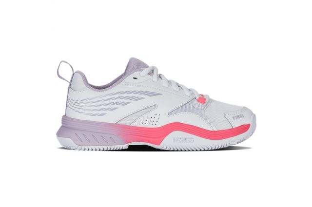 Teniso batai mot. K-SWISS SPEEDEX CLAY white/orchid petal EU40