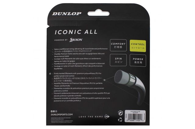 Stygos teniso raketei DUNLOP ICONIC ALL 16g/1.30mm 12m Stygos teniso raketei DUNLOP ICONIC ALL 16g/1.30mm 12m