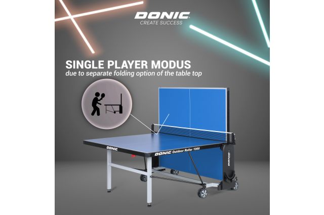 Tennis table DONIC Roller 1000 Outdoor 6mm Tennis table DONIC Roller 1000 Outdoor 6mm