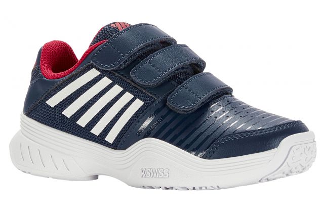 Teniso batai vaik. K-SWISS COURT EXPRESS STRAP OMNI blue/white EU33 Balta/mėlyna/raudona