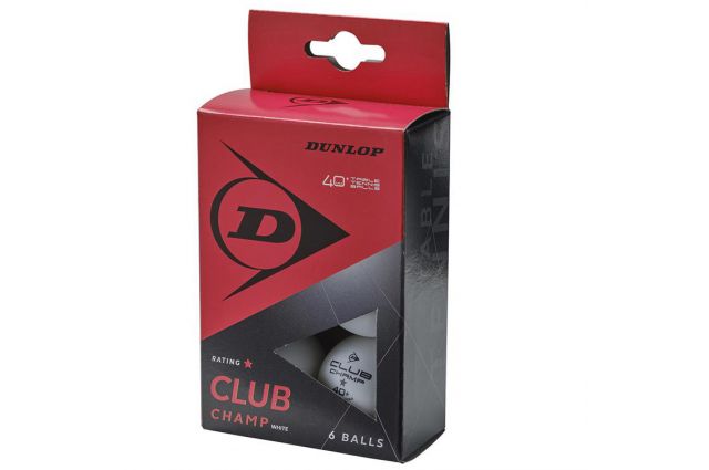 Table tennis balls Dunlop CLUB CHAMP 1 star 6pcs White Table tennis balls Dunlop CLUB CHAMP 1 star 6pcs White