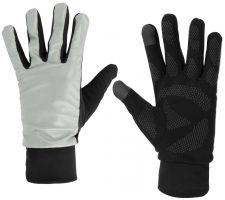 Sports gloves with touchscreen tip AVENTO 44AC reflective