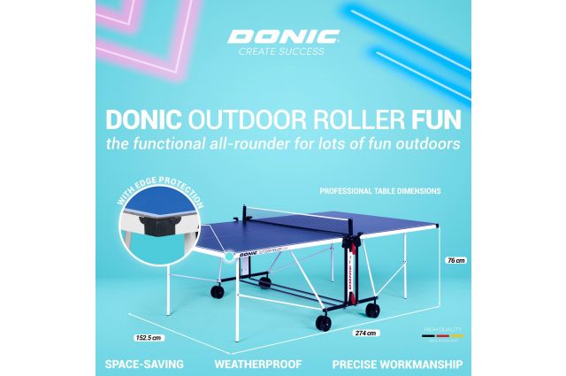 Tennis table DONIC Roller Fun Outdoor 4mm Tennis table DONIC Roller Fun Outdoor 4mm