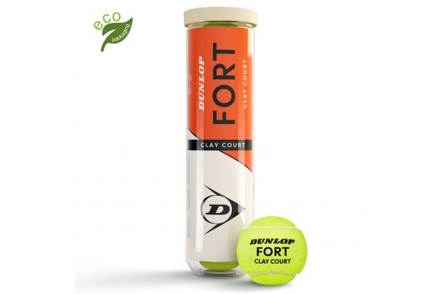 Tennis balls DUNLOP FORT CLAY COURT Premium 4-tube ITF Tennis balls DUNLOP FORT CLAY COURT Premium 4-tube ITF