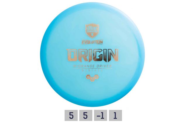 Discgolf DISCMANIA Midrange Driver NEO ORIGIN Evolution Light Blue 5/5/-1/1 Discgolf DISCMANIA Midrange Driver NEO ORIGIN Evolution Light Blue 5/5/-1/1