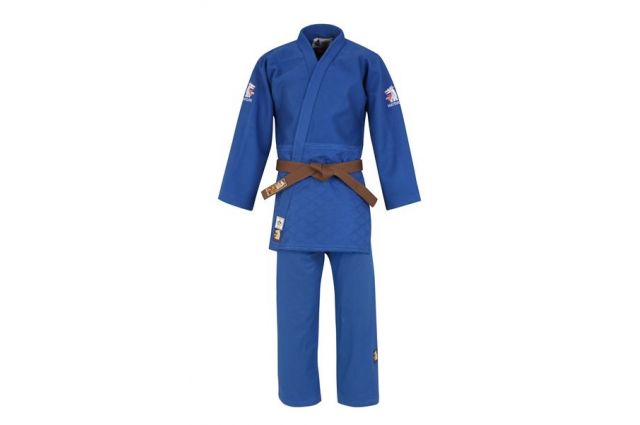 Judo suit Matsuru MONDIAL IJF 100% cotton 750 g/m² 185 cm blue Mėlyna Judo suit Matsuru MONDIAL IJF 100% cotton 750 g/m² 185 cm blue