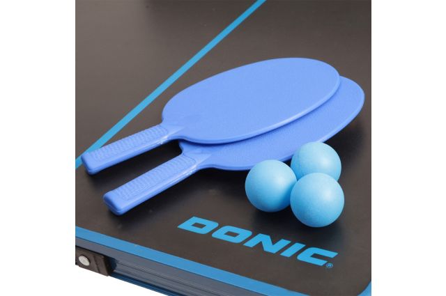 Tennis table DONIC MIDI PORTABLE PRO with bats and balls, Damaged packaging Tennis table DONIC MIDI PORTABLE PRO with bats and balls, Damaged packaging