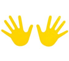 TREMBLAY Floor marking Hand yellow 1 pair