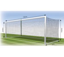 Football net TREMBLAY FF1113E 7,32x2,44m, 3mm, depth 2m, 2pcs