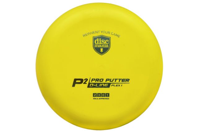 Discgolf DISCMANIA Putter D-LINE P2 FLEX 1 Yellow 2/3/0/1 Discgolf DISCMANIA Putter D-LINE P2 FLEX 1 Yellow 2/3/0/1