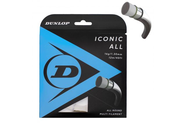 Stygos teniso raketei DUNLOP ICONIC ALL 16g/1.30mm 12m Stygos teniso raketei DUNLOP ICONIC ALL 16g/1.30mm 12m