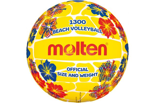 Beach volleyball MOLTEN V5B1300-FY, synth. leather size 5 Beach volleyball MOLTEN V5B1300-FY, synth. leather size 5